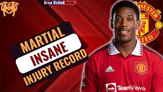 ANTHONY MARTIAL INSANE INJURY RECORD [upl. by Yhtir687]