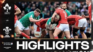 HIGHLIGHTS  ☘️ IRELAND V WALES 🏴󠁧󠁢󠁷󠁬󠁳󠁿  2024 GUINNESS MENS SIX NATIONS RUGBY [upl. by Adolf]