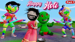 Pagal Bittu Sittu 175  Holi Wala Cartoon  Happy Holi Cartoon  Bittu Sittu Toons  Cartoon Comedy [upl. by Dlared]