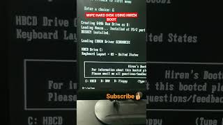 How To Wipe Hard Disk With Hiren Boot  Wipe Hard disk [upl. by Erde495]