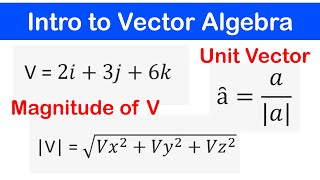 🔶01  Intro to Vector Algebra  Scalar and Vector Quantities  Directed Line Segment Magnitude of V [upl. by Heilman]