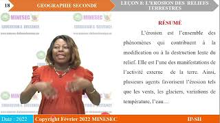 IPSH Géographie 2nde Leçon 8 L érosion des reliefs terrestres [upl. by Ilahsiav47]