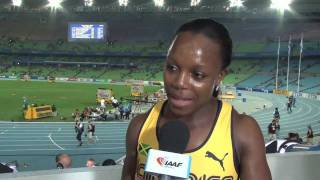 From the Daegu 2011 Mixed Zone Veronica Campbell Brown JAM [upl. by Hauser483]