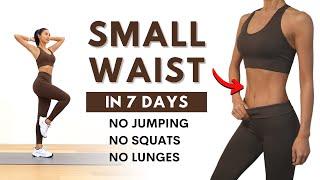 SMALL WAIST in 7 Days  40 MIN Standing Abs Workout  No Squat No Lunge No Jumping [upl. by Annairba]