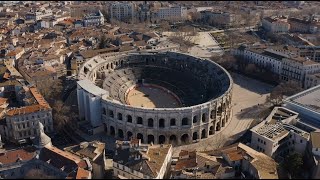 Aerial Views of Arena of Nimes France [upl. by Ayote]