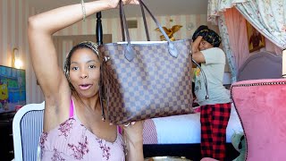 How I pack my Louis Vuitton Neverfull for Vacation [upl. by Holleran]