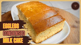 Eggless condensed milk cake recipe  Eggless Vanilla Cake with Condensed Milk  Condensed Milk Cake [upl. by Theodora730]