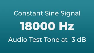 18000 Hz Sound Audio Test Tone  18000 Hertz Sine Signal  18 kHz [upl. by Friederike905]