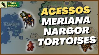 TIBIA QUESTS 11 COMO FAZER A THE SHATTERED ISLES  ACESSO MERIANA NARGOR RAMOA TALAHU MALADA [upl. by Yeknarf810]