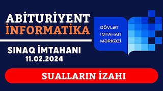 DİM Abituriyent Sınağı 2024  İnformatika suallarının izahı [upl. by Lissak]