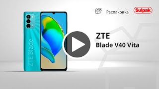 Смартфон ZTE Blade V40 Vita 6128GB Green распаковка [upl. by Nitaf]