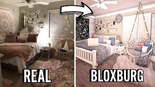 BUILDING A REALISTIC BLOXBURG BEDROOM [upl. by Crispas710]