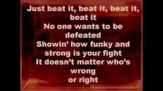 Michael JacksonBeat it Lyrics  YouTube Music [upl. by Haeckel]