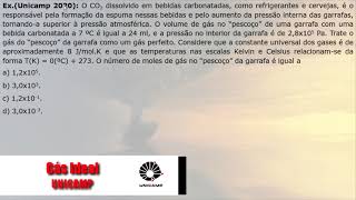 UNICAMP2020  O CO2 dissolvido em bebidas carbonatadas como refrigerantes [upl. by Surazal502]