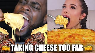 WHEN MUKBANGERS TAKE CHEESE TOO FAR compilation [upl. by Yanej]