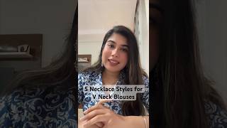 5 Necklace Styles For V Neck Blouses vneck jewellery latestdesign vneckdress necklace style [upl. by Brause]