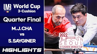 Quarter Final  차명종 Myeong Jong CHA vs 세미 사이그너 Semih SAYGINER HL [upl. by Hasile584]