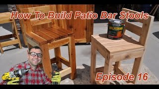 How to Make Simple Bar Stools  2x4 Bar Stool [upl. by Razatlab]