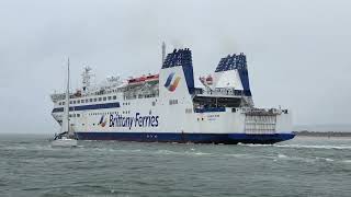 MV Barfleur Departs Poole 24824 [upl. by Arjan]