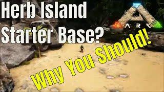 Ark Herbivore Island Why Build Your Starter Base Here [upl. by Walton]