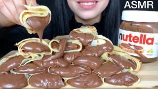 ASMR Crepes amp Nutella  Mukbang Eating Sounds [upl. by Elsie]