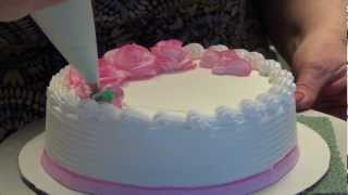 Lets decorate a cake with twotone roses by CakesToYouTutorialscom [upl. by Danita]