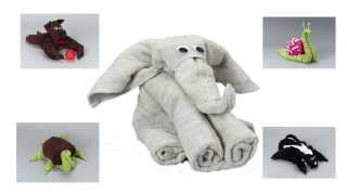 Towel Origami Animal  Creative Towel Folding Instructions Available On DVD And Online [upl. by Assilav154]