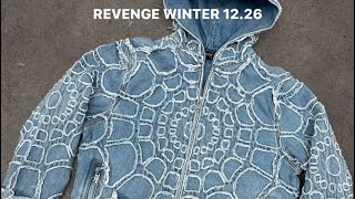 Revenge  Spider Denim Zip Up Hoodie Washed Bleached Indigo 🕷️🕸️ [upl. by Akiv402]