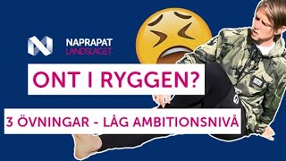 Ont i Ryggen 3 Övningar  Låg Ambitionsnivå [upl. by Tan]