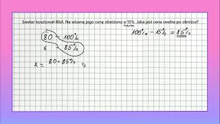 PROCENTY od podstaw zadania tekstowe z procentami klasa 6 i 7 zadanie 5 [upl. by Lecroy]