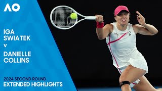 Iga Swiatek v Danielle Collins Extended Highlights  Australian Open 2024 Second Round [upl. by Aenert]