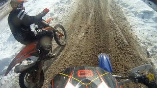 Yz250F vs KTM sxf350 Private track [upl. by Adnolehs]