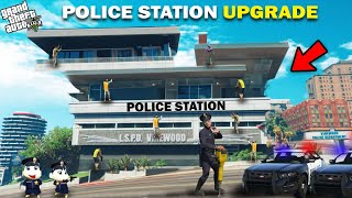 GTA 5  Franklin Upgrading Ultimate Police Station With Shinchan amp Pinchan GTA 5 [upl. by Aisatnaf]