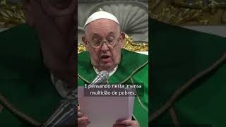 A pobreza é um escândalo papafrancisco diamundialdospobres shorts [upl. by Eillit404]