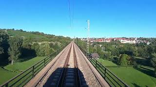 Führerstandsmitfahrt von Kornwestheim Pbf nach Backnang über die kleine Murrbahn [upl. by Franci422]