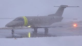 Pilatus PC24 Extreme Winter Weather TakeOff [upl. by Gally]