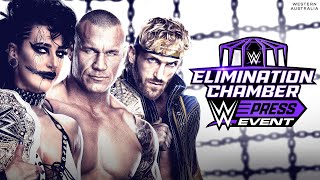 WWE Elimination Chamber Press Event Feb 22 2024 [upl. by Backer]