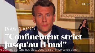 Emmanuel Macron annonce un confinement strict jusqu’au 11 mai [upl. by Eiderf]