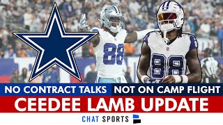 HUGE CeeDee Lamb Update ZERO Progress On Contract  Lamb Not On Flight To Cowboys Training Camp [upl. by Lotte]