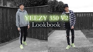 How To Style YEEZY SemiFrozen Yellow  LOOKBOOK With YEEZY 350 V2 [upl. by Lleunamme]