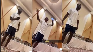 Super Eagles new players sing in front of team Boniface Orban Torunarigha [upl. by Ahseekat]