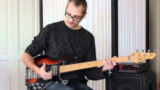 D open string funky slap bass groove L317 [upl. by Ulrich201]