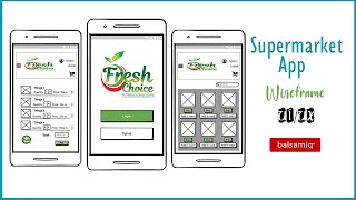 Simple Supermarket Mobile App  UIUX Design  Wireframe  Balsamig wireframe sketch [upl. by Esiuqcaj]