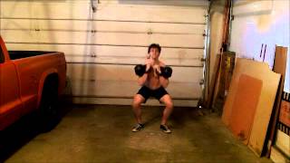 20 double kettlebell front squats  2 x 24 kg [upl. by Jelsma]