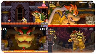 New Super Mario Bros Series  All Bowser Final Boss Battles 20062013 [upl. by Deane]