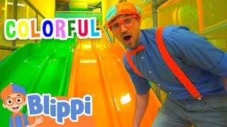 Blippi Learns Colors At The Indoor Play Place  Educational Videos for Kids [upl. by Creedon]