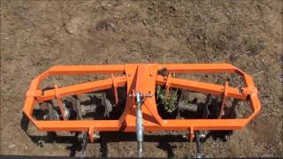 UTV Hitchworks  2 Gang Disc Harrow on a Kubota RTVX1120D [upl. by Curry]