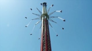 Sky Screamer Worlds Tallest Swing Ride Six Flags New England POV and offride [upl. by Fulcher]