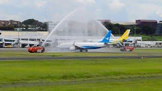 INAUGURAL FLIGHT  Xiamen Airlines Boeing 73786NWL B5386  Landing Taxi amp Takeoff in Davao [upl. by Adneral]