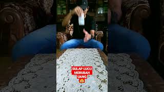 sulap lucu merubah uang 😂 lucu magic viral [upl. by Ytisahc238]